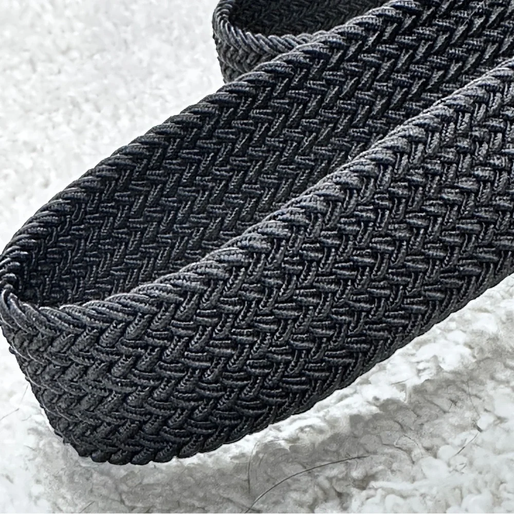 Dockers Men’s Black adjustable Braided Stretchy Woven Fabric Belt, 38